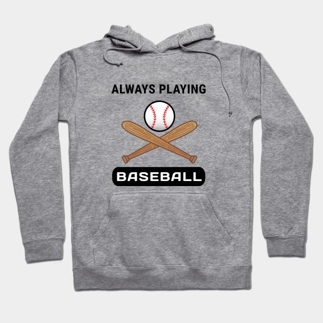 Cool Baseball Design Hoodie by Eddie's Space